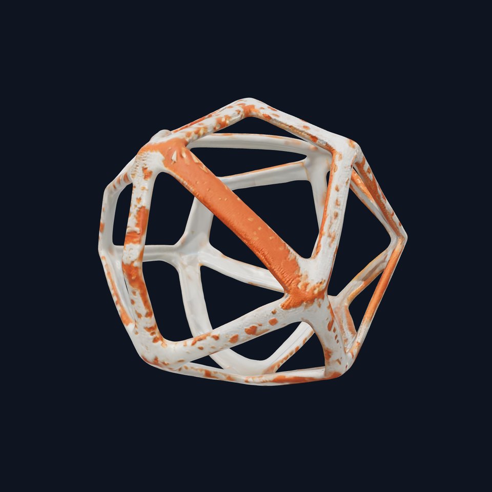 Geometric Metal Sculpture Model Pack